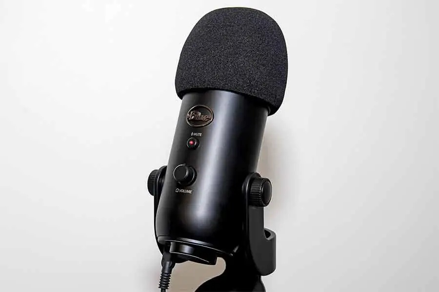 Blue Yeti with foam pop filter