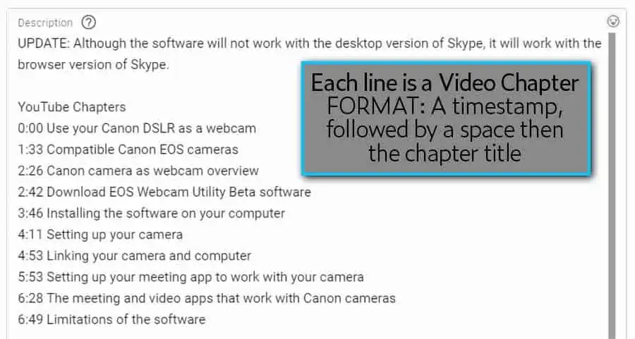 Chapters-in-a-YouTube-video-description
