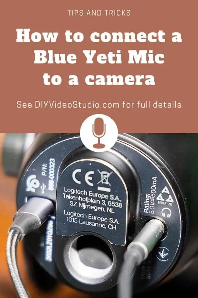 How to connect a Blue Yeti to a camera Pinterest-Graphic