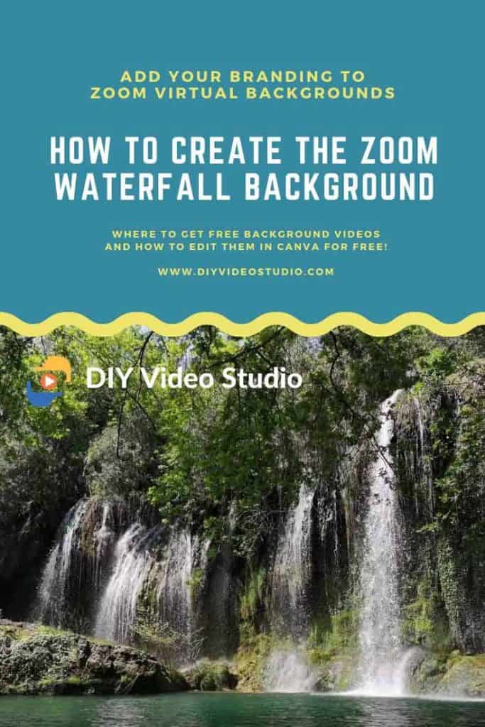 How to create the zoom waterfall background in Canva