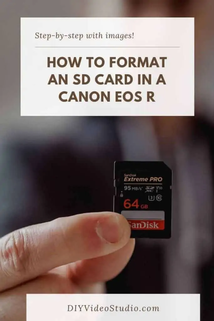 How to format the SD card on a Canon EOS R