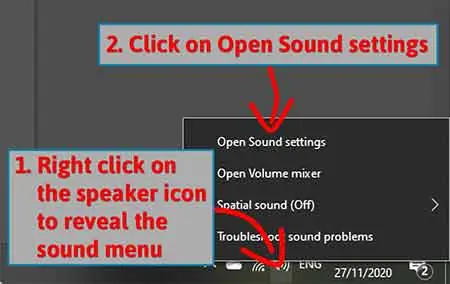 Open Sound settings 2