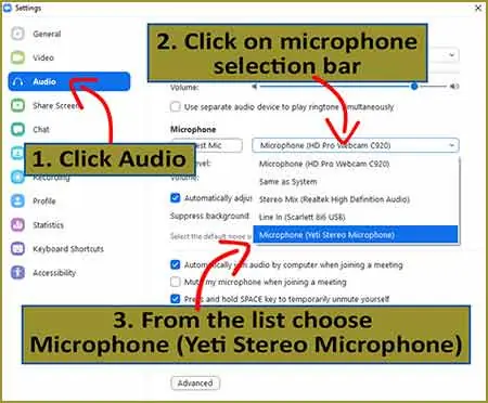 Zoom desktop app settings