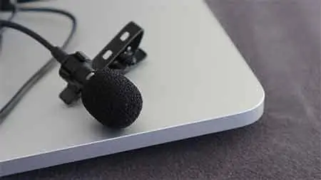 A clip on lavalier microphone can be hidden on or beneath clothing