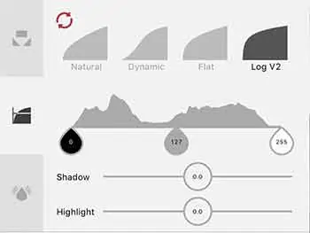 The Cinematographers Kit interface in Filmic Pro video app. The kit is an in-app purchase.