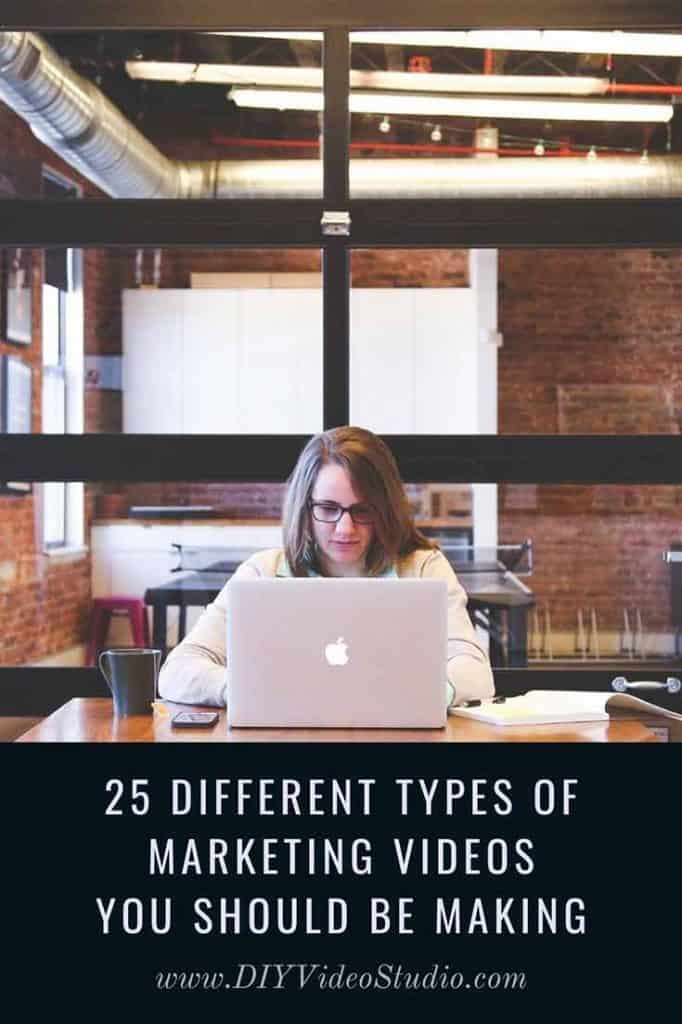 25 Different types of marketing videos you should be making - Pinterest Graphic