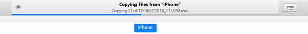 FiLMiC Pro How To Transfer Video From iPhone To PC - Select the video clips in the FiLMiC Pro Documents list - You can see the files being copied in the progress bar