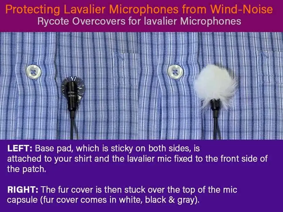 How to reduce wind noise when recording outside using Rycote Overcovers.