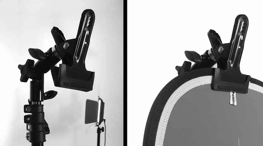 How to film yourself with an iphone and grey card - Reflector clamp