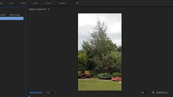 The clip now is correctly orientated. How to make a vertical video for Instagram.