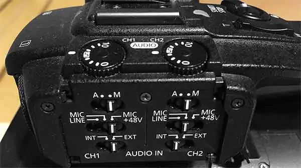 ideal audio levels for video - Canon XF100 Audio Controls