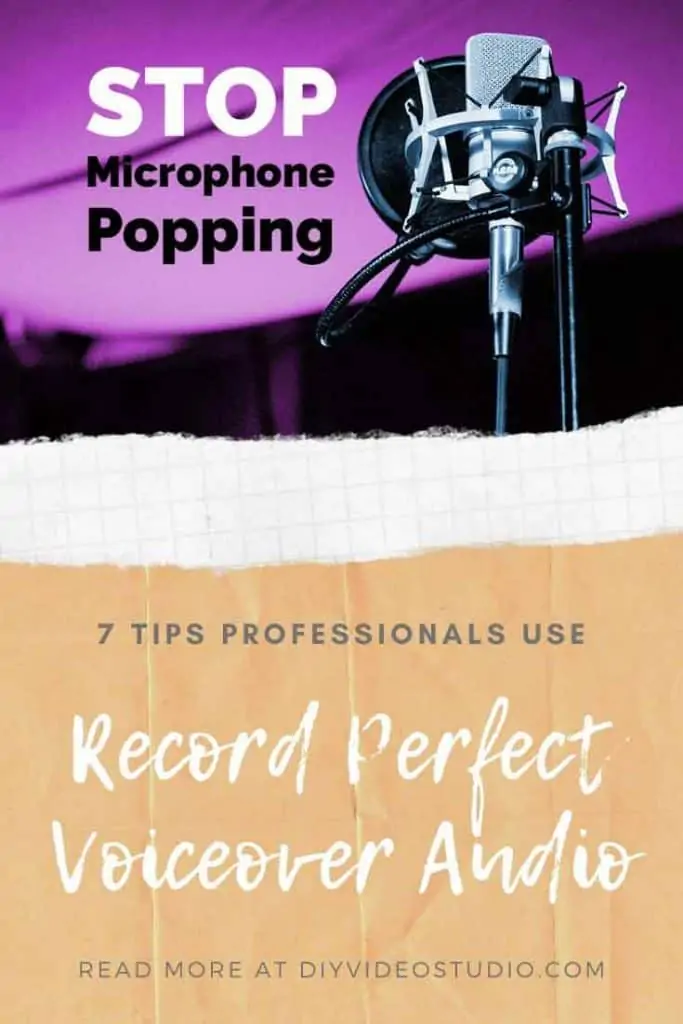 Stop microphone popping - Pinterest graphic
