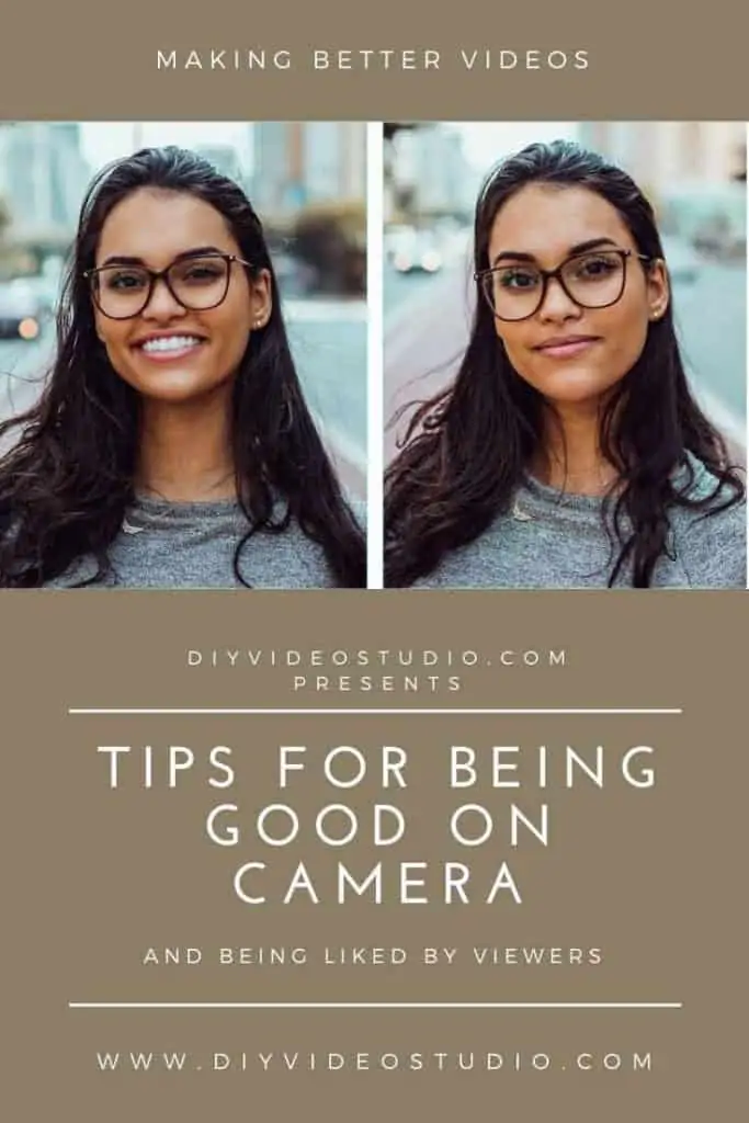 Tips for Being Good on Camera and Being Liked by Viewers - Pinterest Graphic