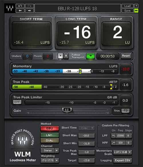 Waves WLM Loudness Meter