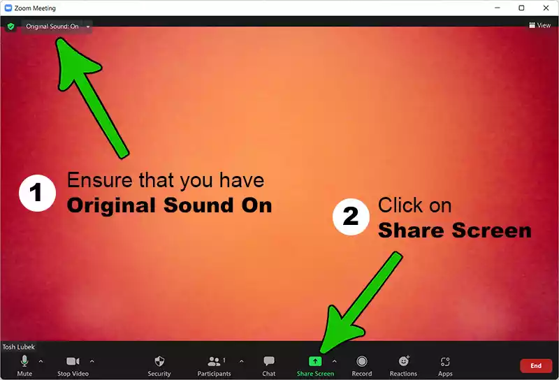 how to share audio step 1