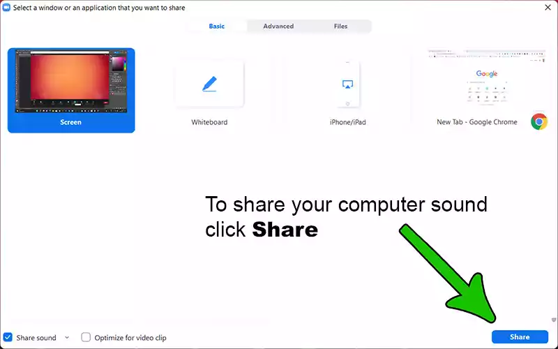 how to share audio step 4