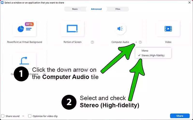 how to share audio method 2 step 3
