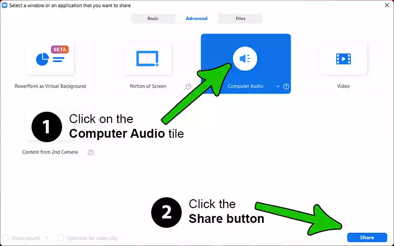 how to share audio method 2 step 4