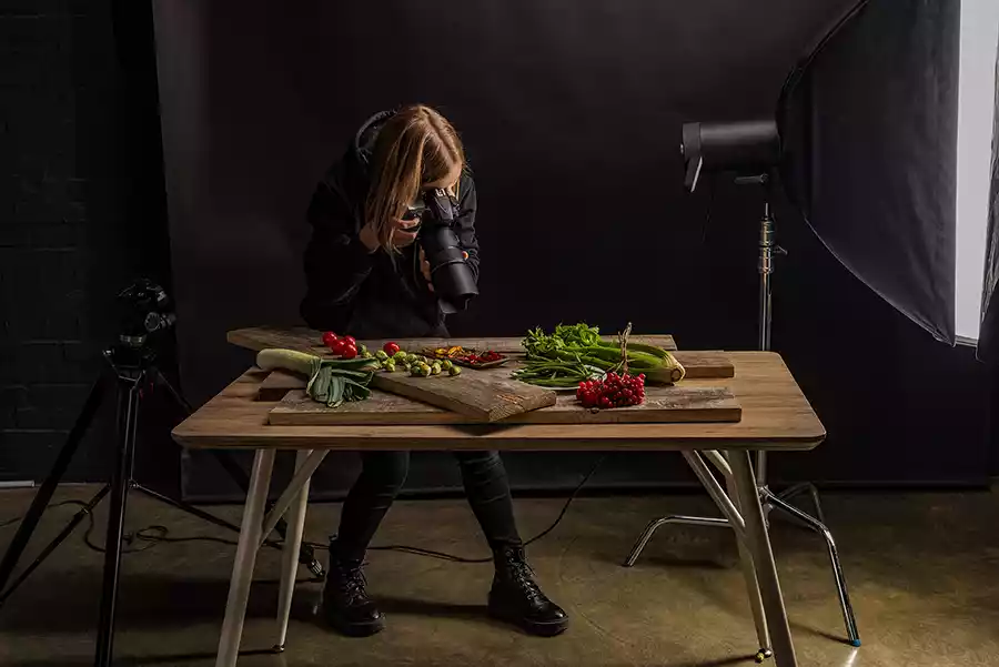 Table top food photography