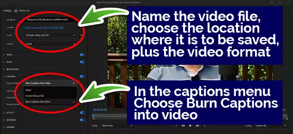 Burn Subtitles into video step 3