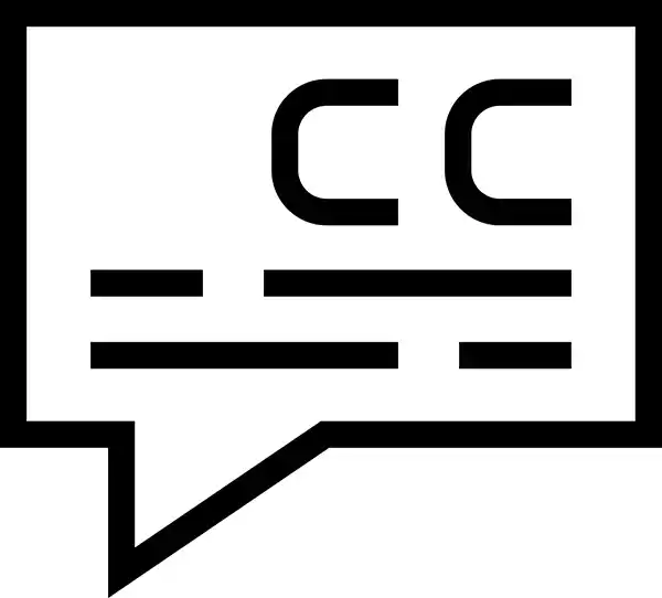 Closed captions symbol