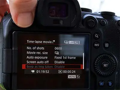 Press the MENU button twice to exit the camera menu