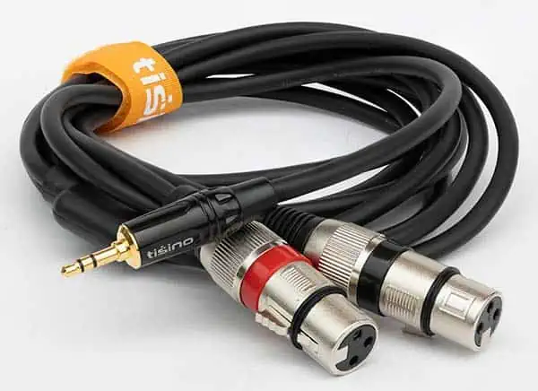 tisino Dual XLR to 3.5mm Stereo Mic Cable