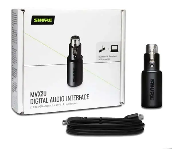 Shure MVX2U box and contents