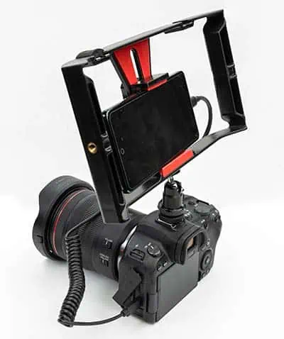 A Ulanzi U Rig Pro. used to mount the phone monitor on the camera.
