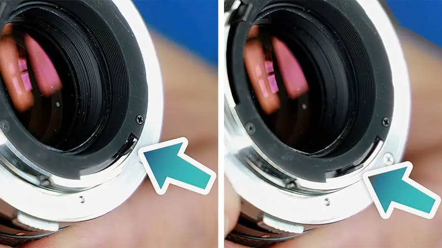 Aperture release post moving position on vintage Zuiko lens