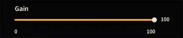 Gain slider in the Advanced panel of the Maono Link Software