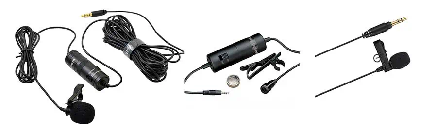 Boya BY-M1 Audio Technica ATR3350 and Rode Lavalier GO Lav Mics