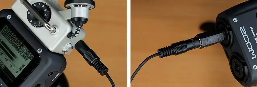 Lav-Mics-connected-to-the-H5-3.5mm-mic-socket-and-combo-XLR-TRS-socket